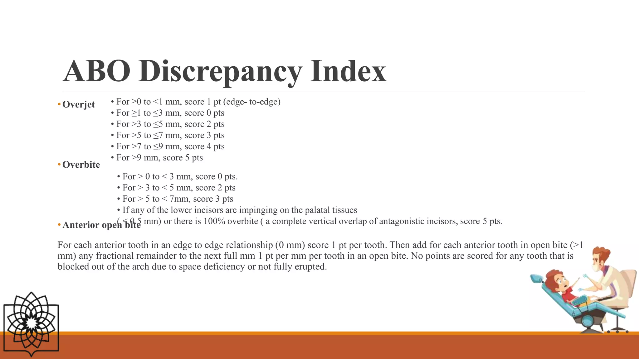 Orthodontic Indices - Index of Treatment Needs | PPTX