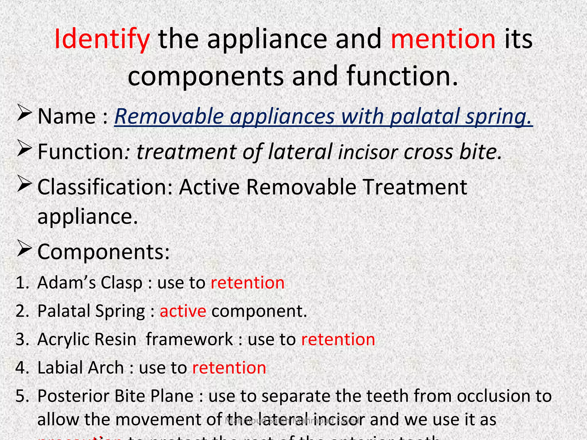 Orthodontic appliances | PPT