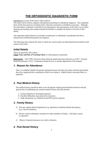 Orthodontic assessment | PDF