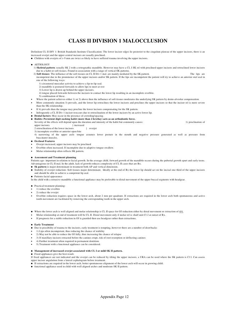 Orthodontic assessment