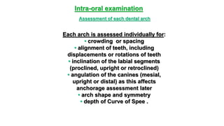 Orthodontic assessment of the patient | PPTX
