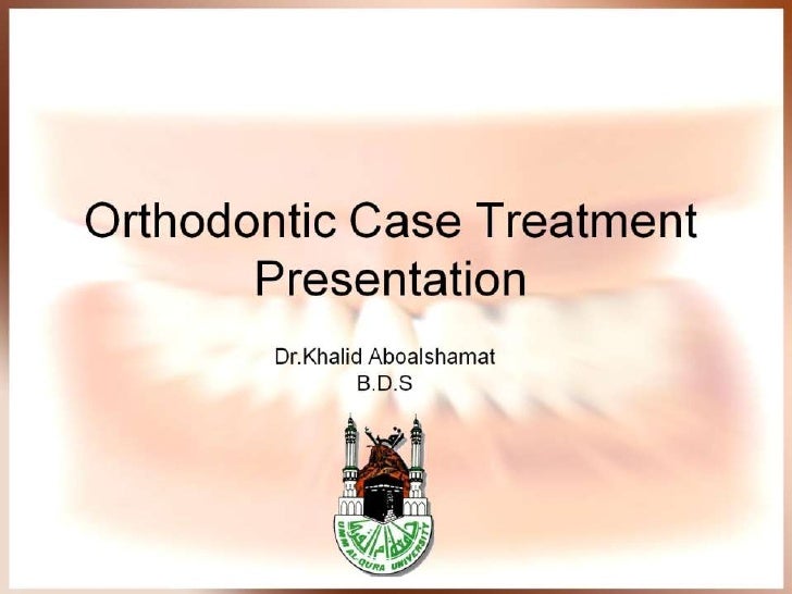 Orthodontic case presentation