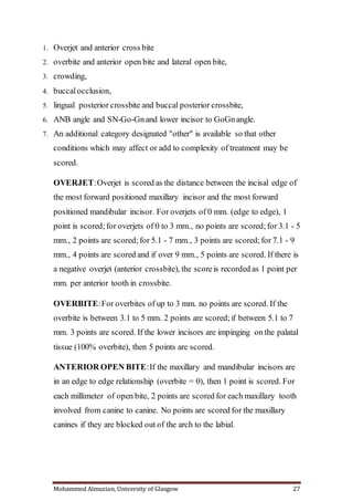 Orthodontic Indecis For Orthodontists By Almuzian
