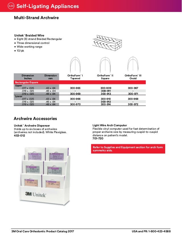 3M Orthodontic Product Catalogue