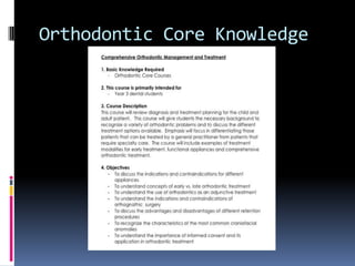 Orthodontic Core Knowledge
 