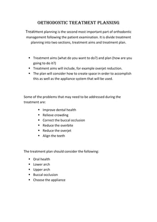 Orthodontic treatment planning | PDF