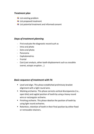Orthodontic treatment planning | PDF