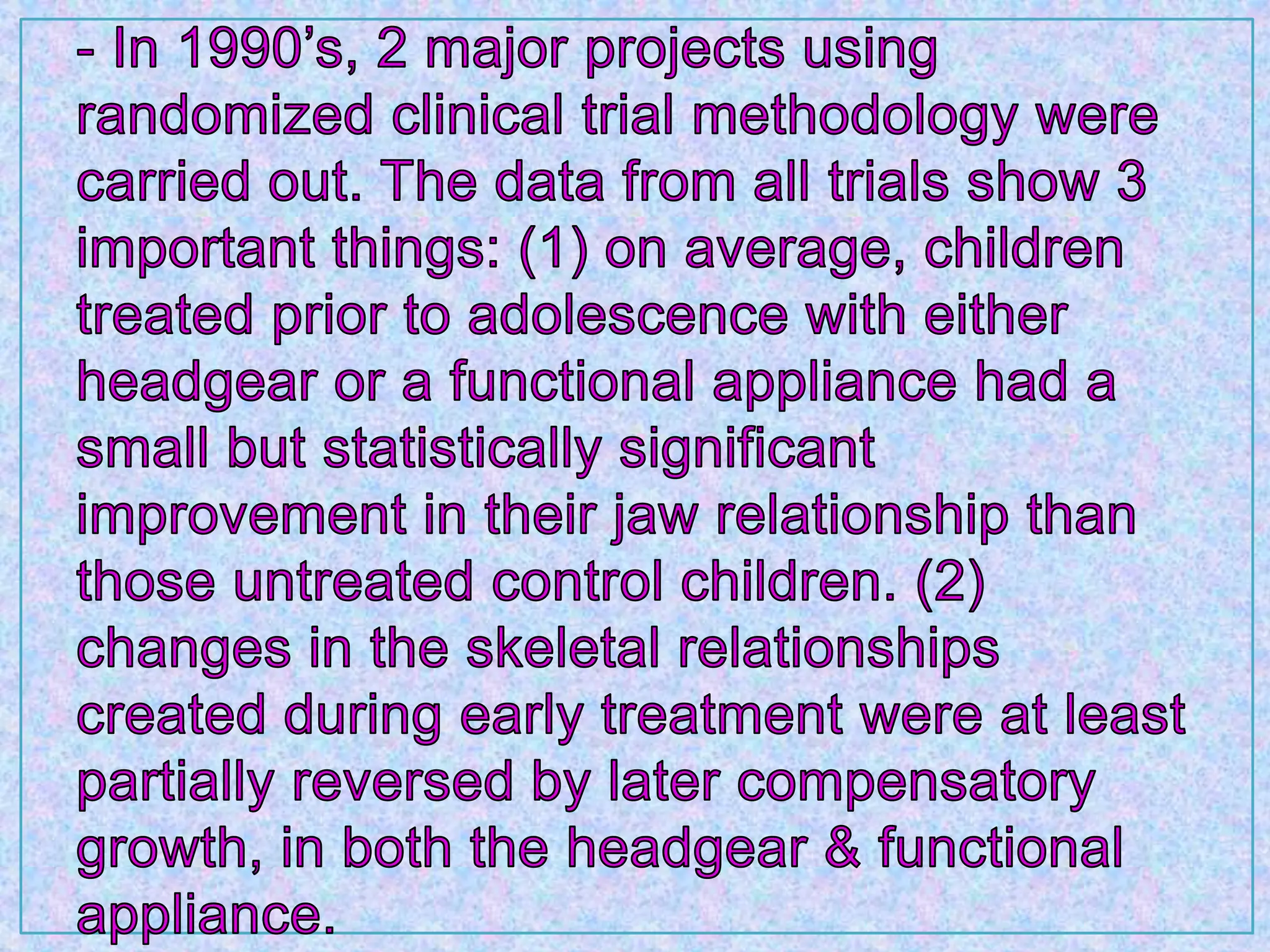 Orthodontic treatment planning