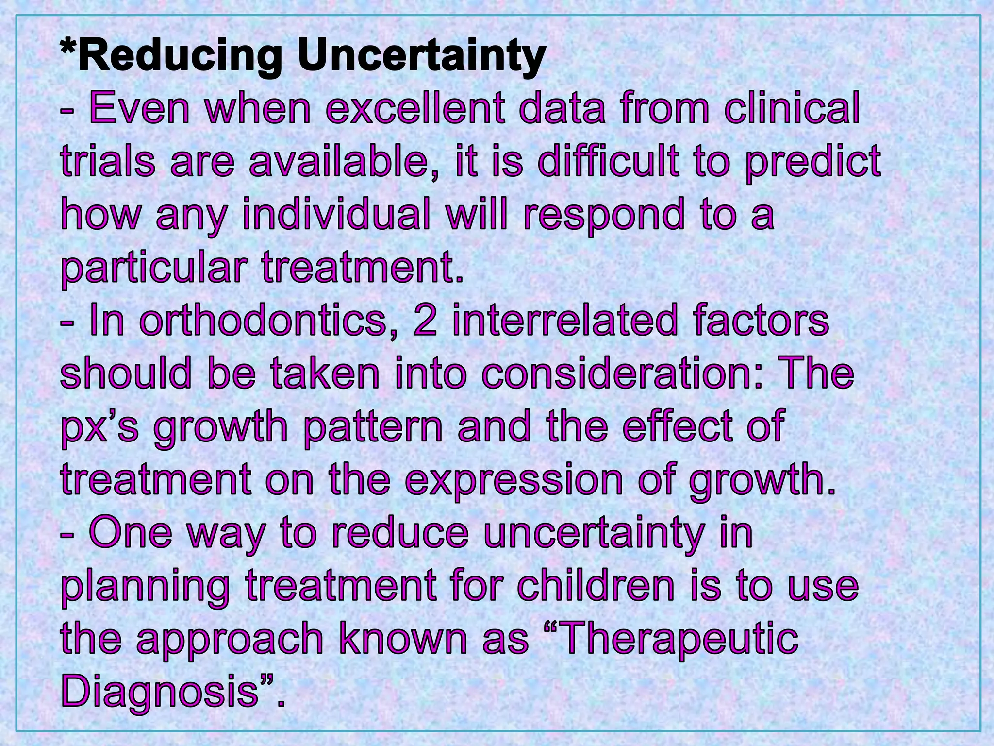 Orthodontic treatment planning