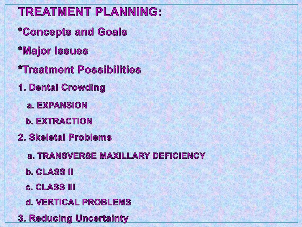 Orthodontic treatment planning
