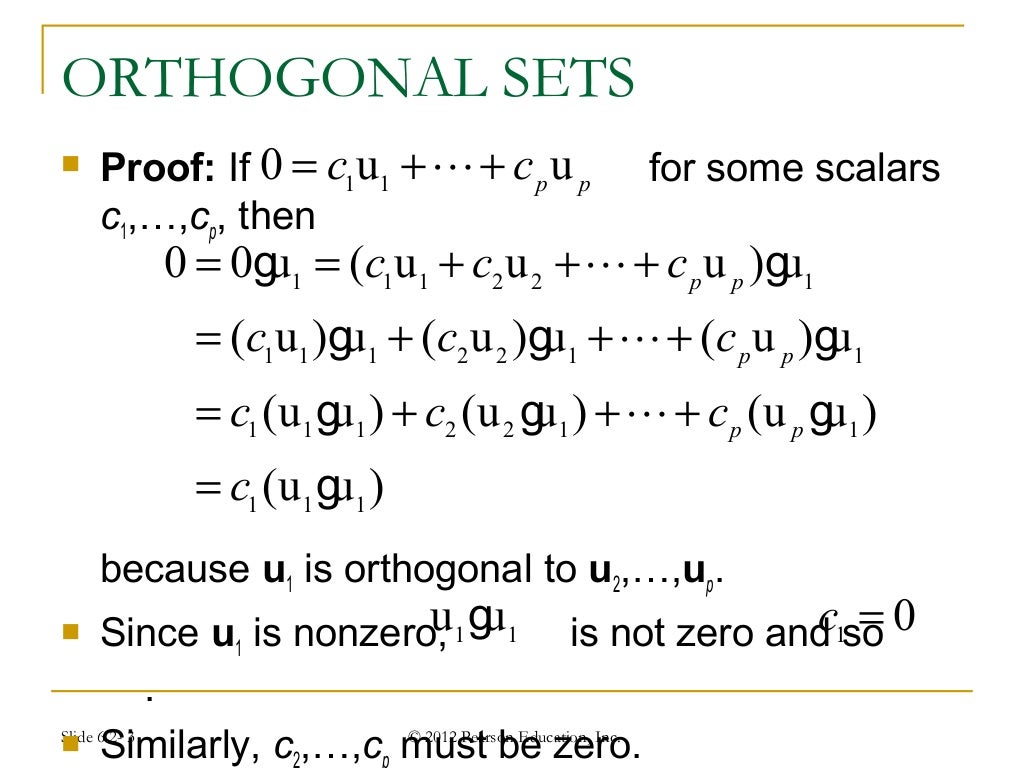 Orthogonal basis and gram schmidth process
