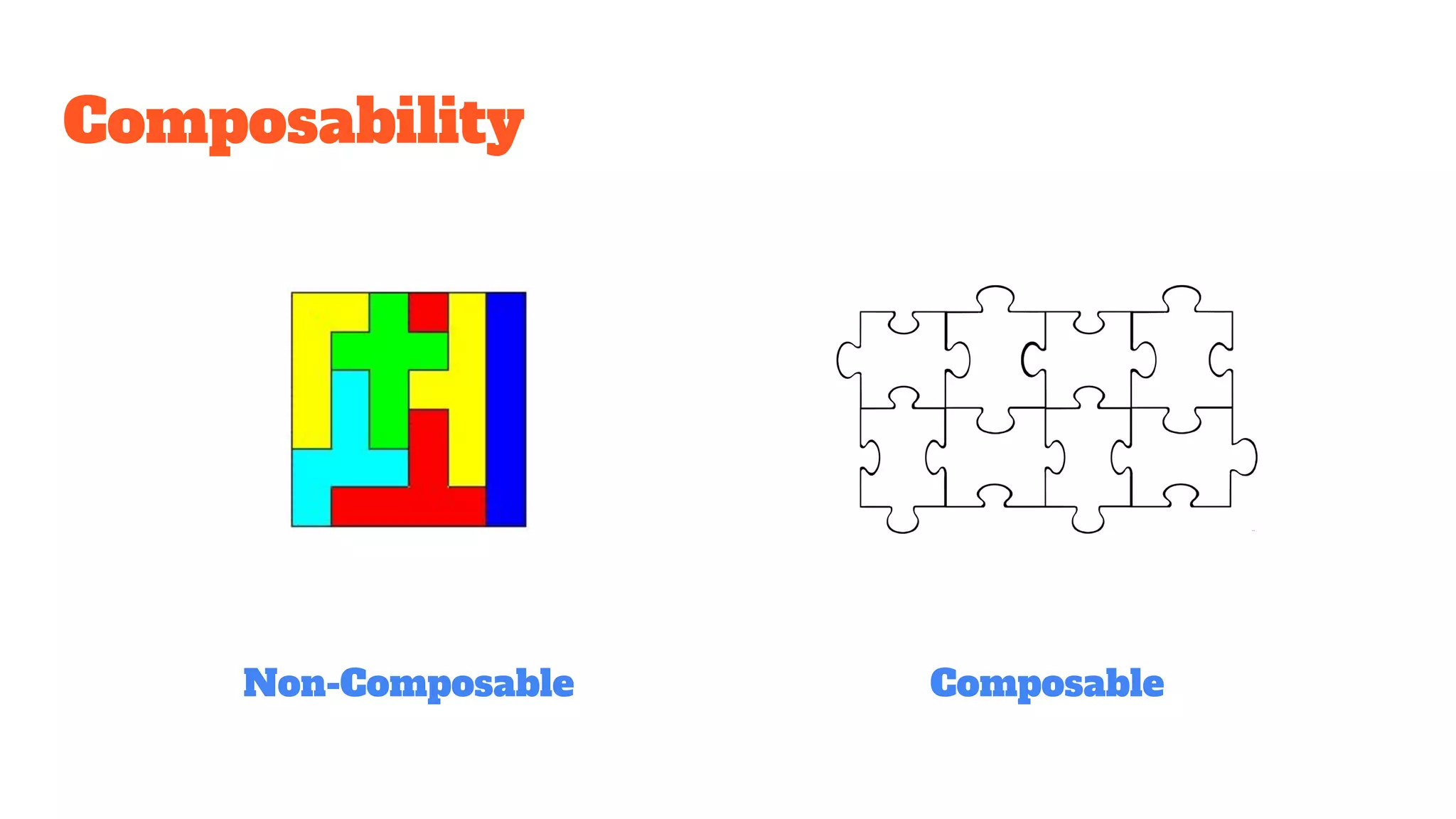 Composability
Non-Composable Composable
 