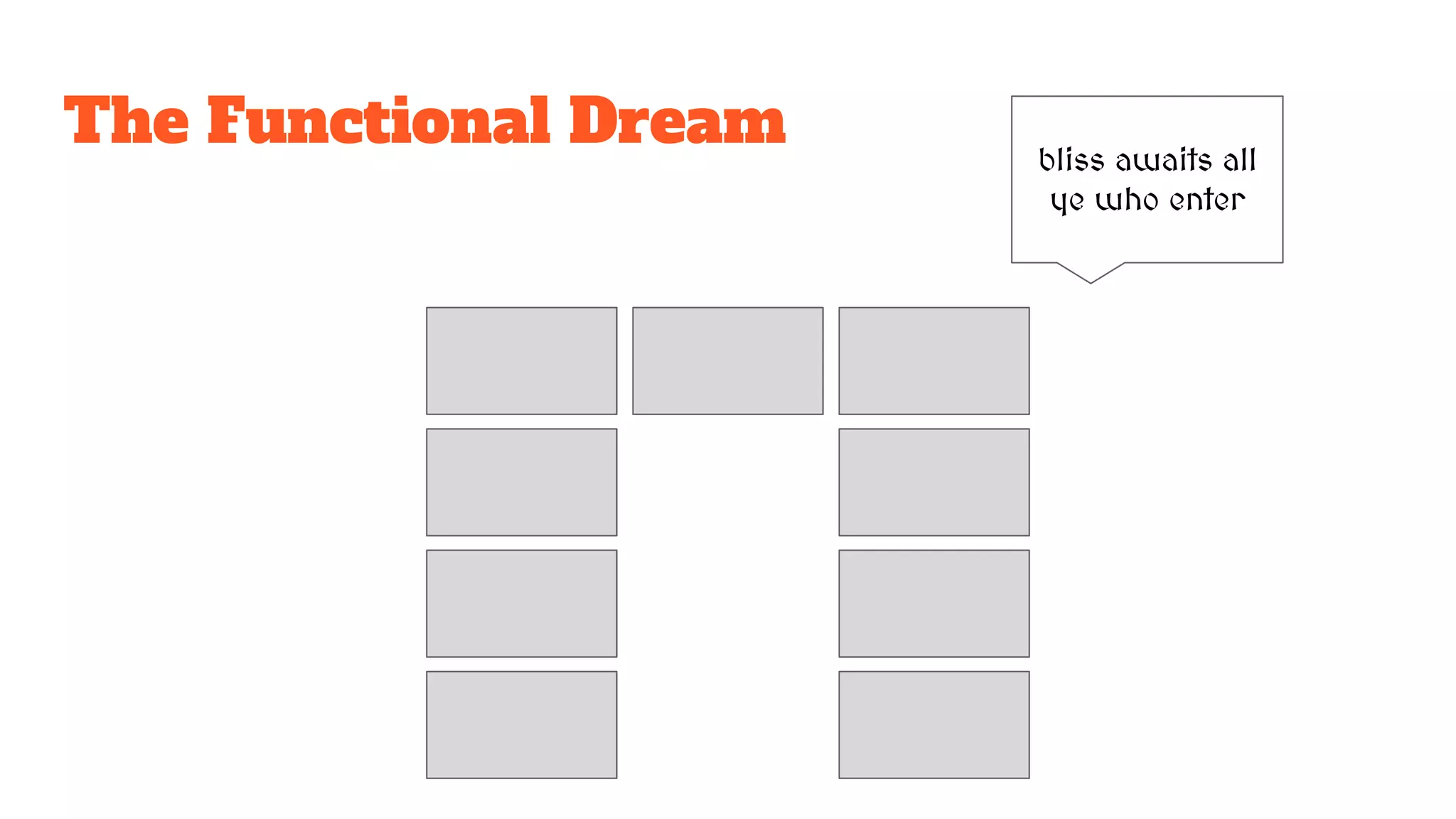 The Functional Dream bliss awaits all
ye who enter
 