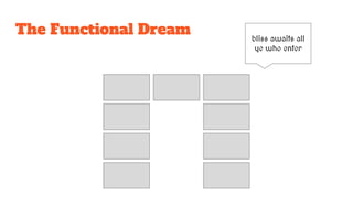 The Functional Dream bliss awaits all
ye who enter
 