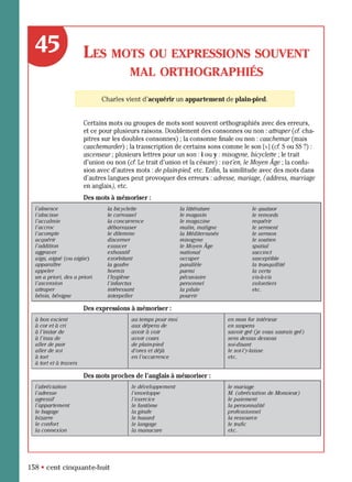 orthographe progressive niveau avancé