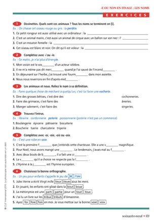 orthographe progressive niveau avancé