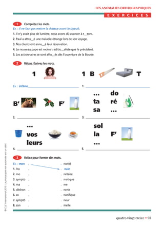 orthographe progressive niveau avancé