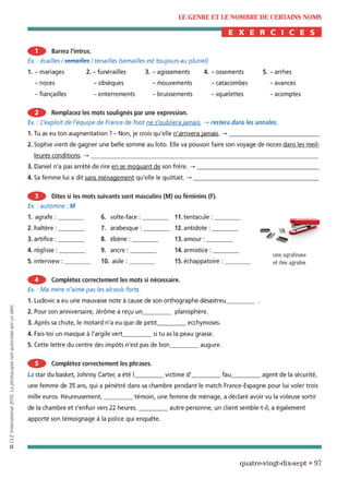 orthographe progressive niveau avancé