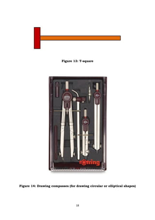 18
Figure 13: T-square
Figure 14: Drawing compasses (for drawing circular or elliptical shapes)
 