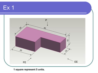 Ex 1

                                 P


        20                   40




                                      10
        20




                                     10
             FE                            EE


   1 square represent 5 units.
 