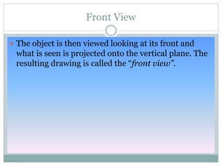 Front View Position Orthographic projection new (1) | PPTX