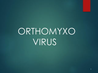 1
ORTHOMYXO
VIRUS
 