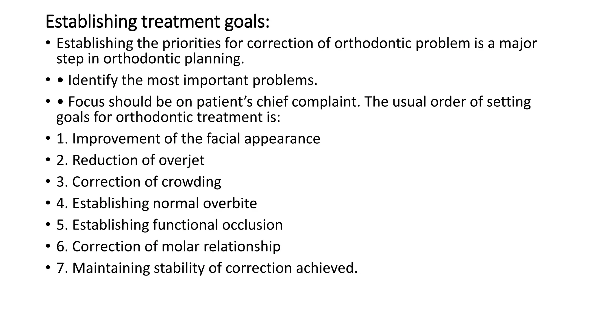 Orthodontic treatment planning PPT