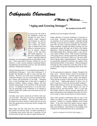 Ortho ob aging and growing stronger by jonathan sylvain rpt | PDF