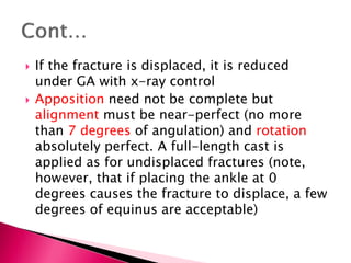 Tibia and fibula diaphysis, ankle and foot injuries | PPTX