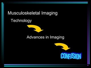 Musculoskeletal Imaging
Technology

Advances in Imaging

 