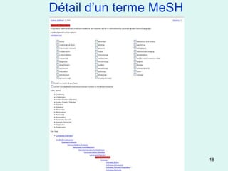 Détail d’un terme MeSH




                         18
 