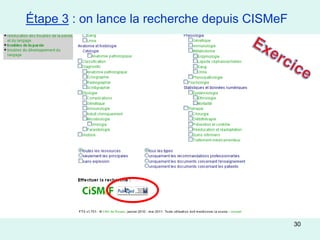 Étape 3 : on lance la recherche depuis CISMeF




                                                30
 