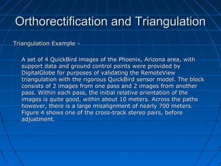 Orthorectification and triangulation | PPT