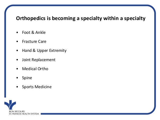 a volume to value ortho service line model bon secours doctors note