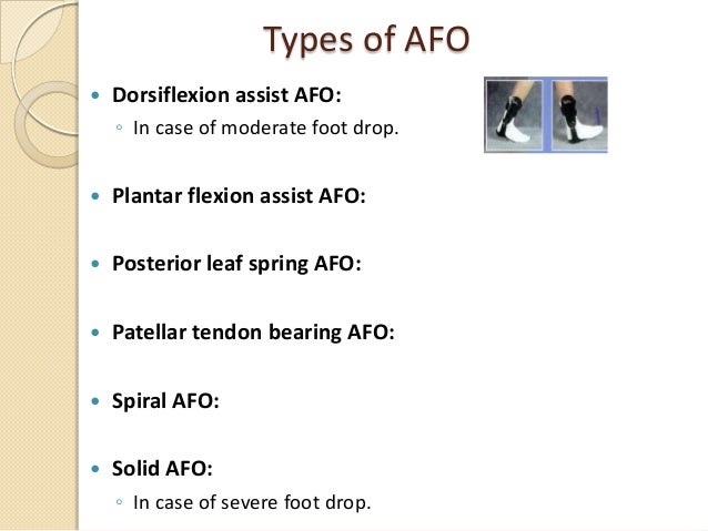 ankle foot orthosis types