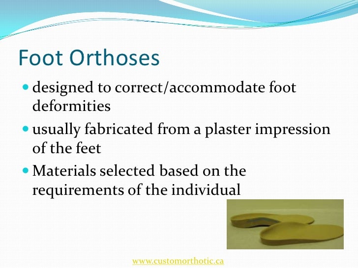 Diabetic Foot and Orthotic Management
