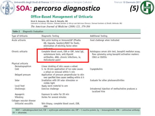Università degli Studi di Firenze SOD Immunologia e Terapie Cellulari             	           Firenze 15 Gennaio 2011SOA: percorso diagnostico                 (5)