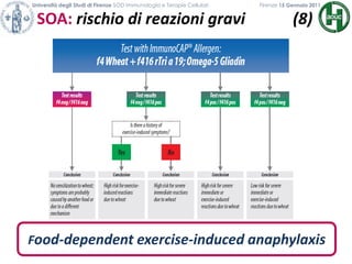 Università degli Studi di Firenze SOD Immunologia e Terapie Cellulari             	           Firenze 15 Gennaio 2011SOA: rischio di reazioni gravi            (8)            Food-dependentexercise-inducedanaphylaxis