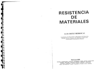 Ortiz berrocal -  resistencia de materiales