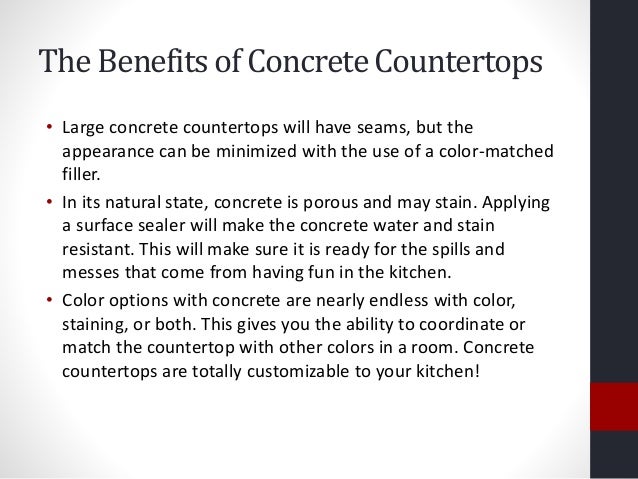 The Benefits Of Concrete Countertops