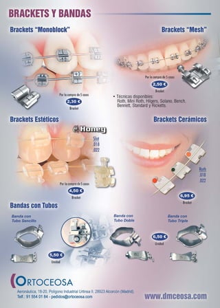 Díptico Ortoceosa Materiales de Ortodoncia