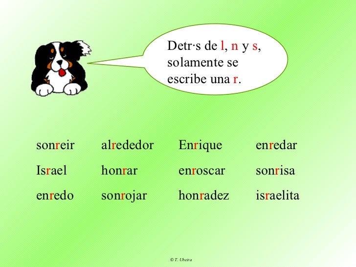 Nombres Que Terminan Con R Ortografía
