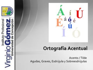 Acento / Tilde Agudas, Graves, Esdrújula y Sobreesdrújulas Ortografía Acentual 