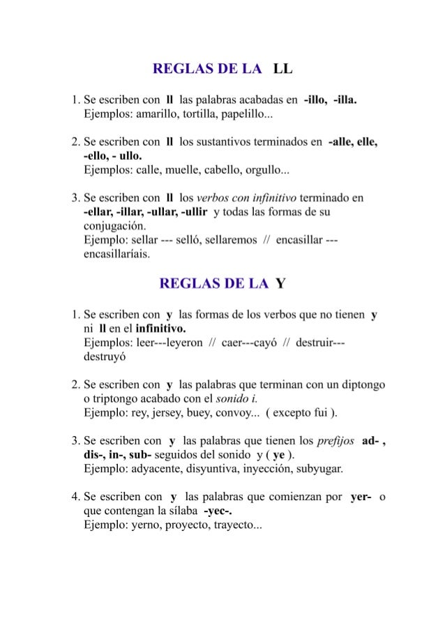Ortografia De Primaria Letras Y Y Ll Ortografia De Primaria Letras Y Y Ll