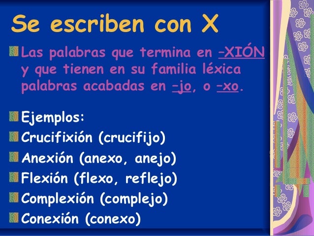 ORTOGRAFÍA X