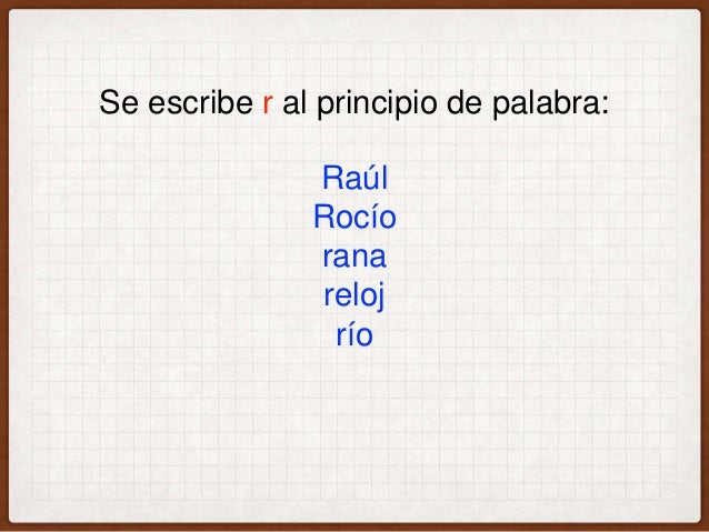 Palabras Con R Y Rr Palabras Con R Y Rr