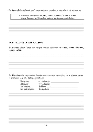 EJERCICIOS DE ORTOGRAFÍA Y GRAMATICA 3RO | PDF