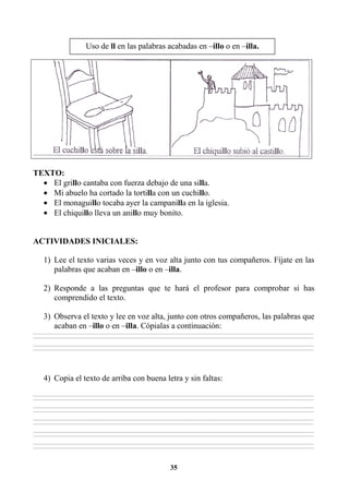 EJERCICIOS DE ORTOGRAFÍA Y GRAMATICA 3RO | PDF