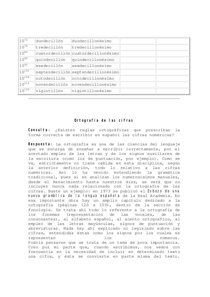 Ortografia numeros