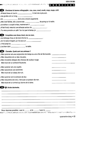 Ortographe progressive du français niveau intermédiaire